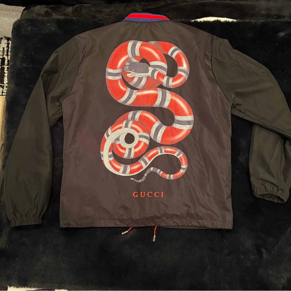 Gucci Kingsnake nylon blouson jacket